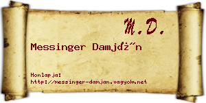 Messinger Damján névjegykártya